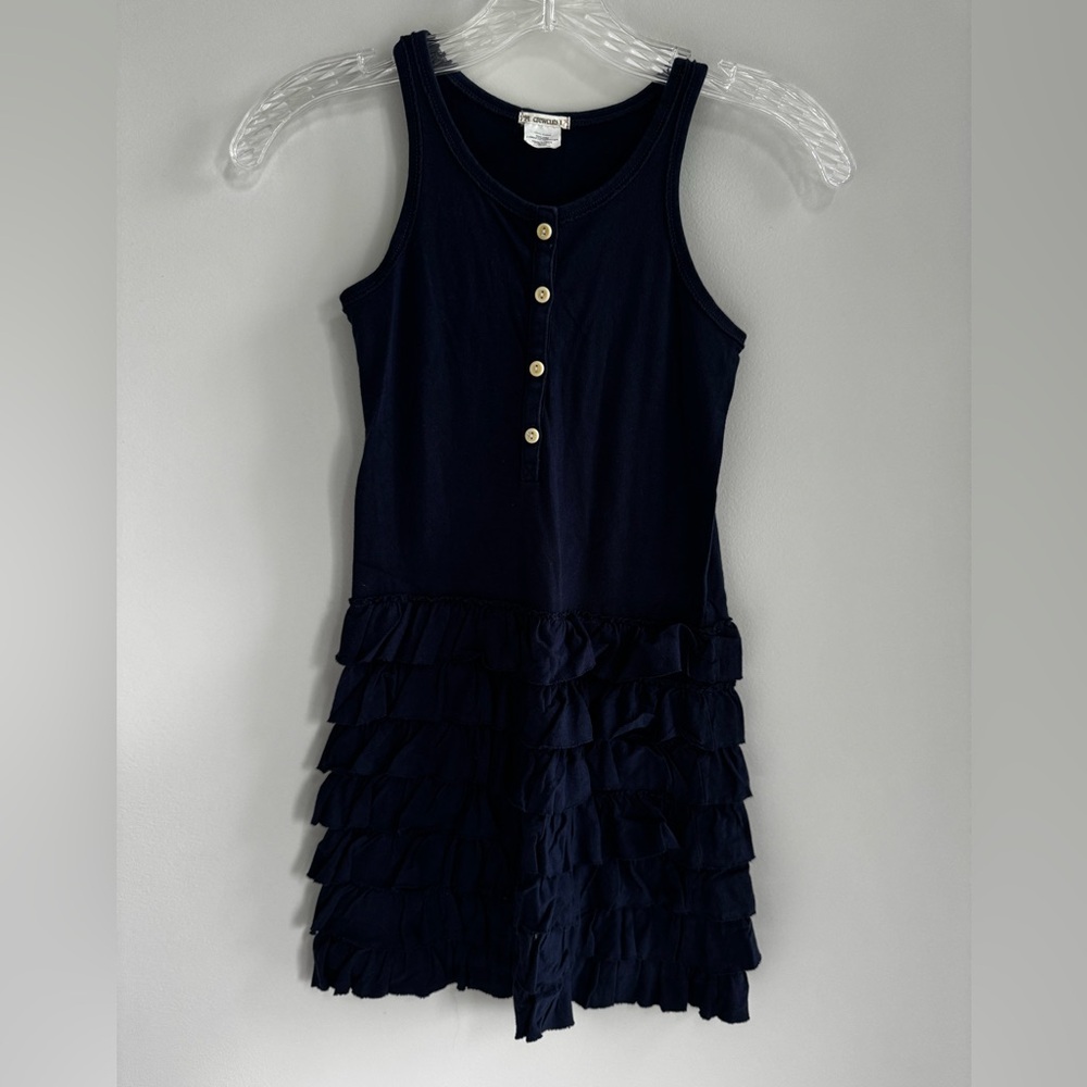 Crewcuts Navy Blue Ruffle Tank Dress